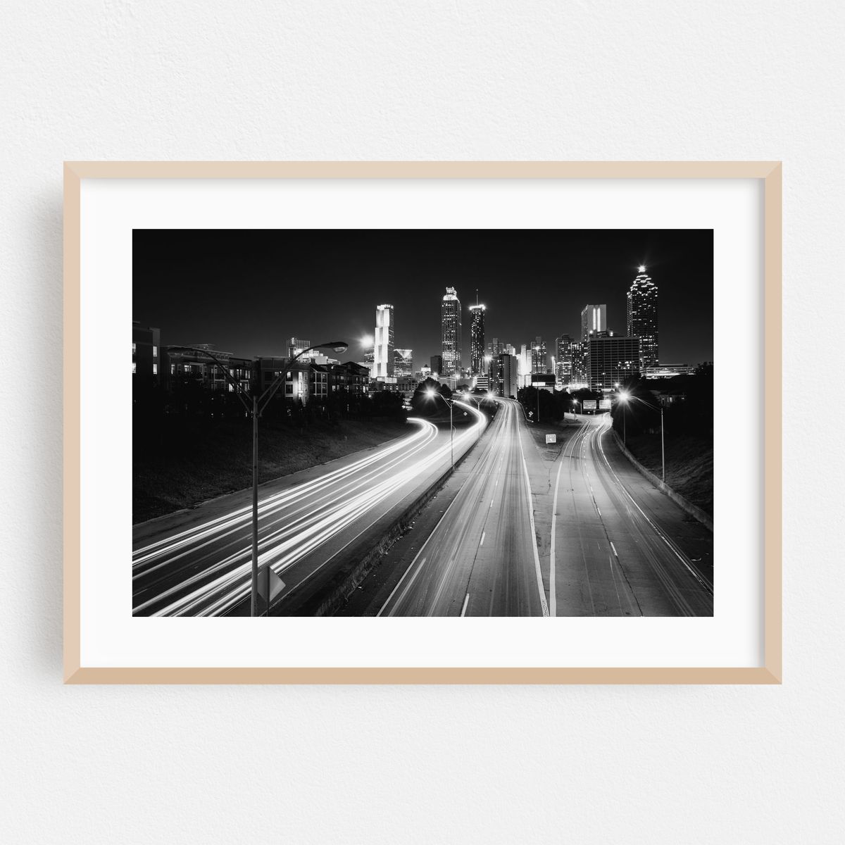 Freedom Parkway Traffic B&W – image 1 of 6