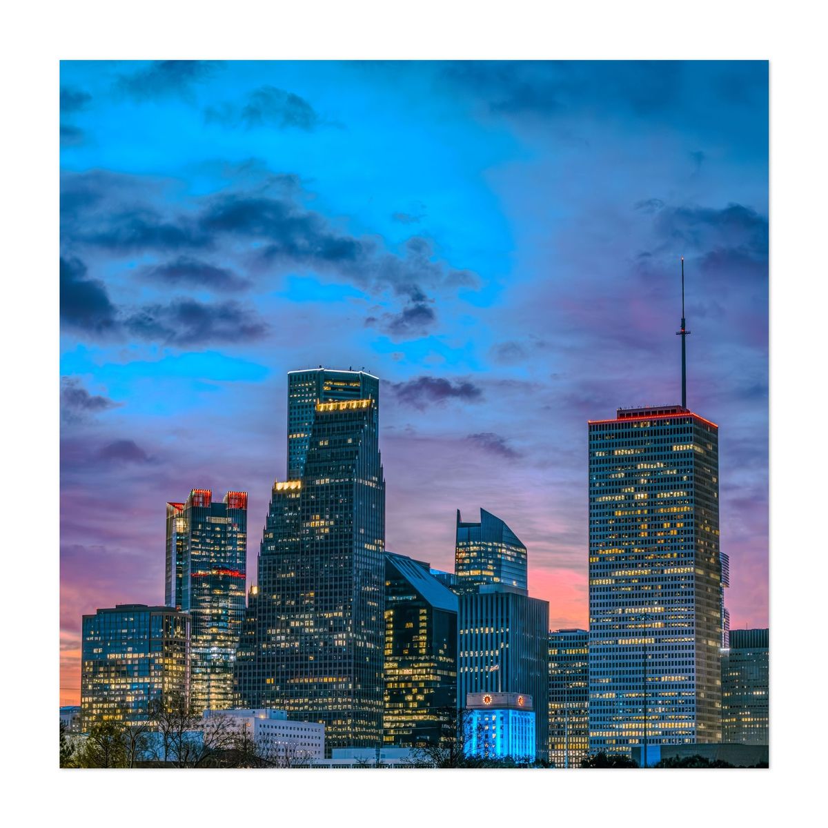 Houston downtown sunrise – image 1 of 2