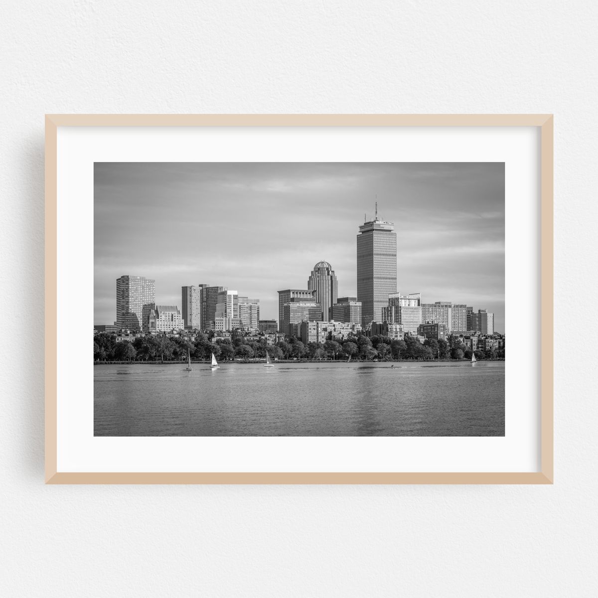 Charles River & the Boston Skyline B&W – image 1 of 6