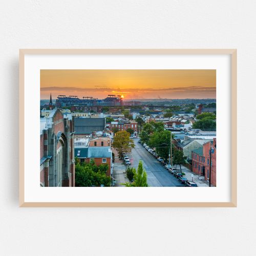Sunset over Warren Avenue