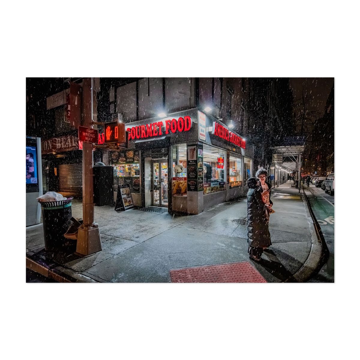 Snowy Street Corner, New York – image 1 of 2