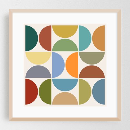 MCM Semicircle Color on Cream Square
