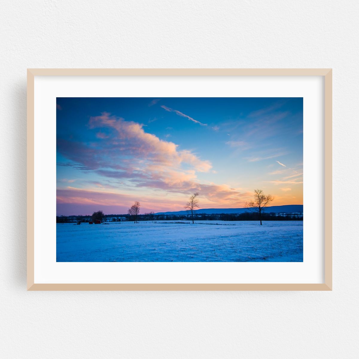 Winter Sunset in Frederick Co – image 1 of 6