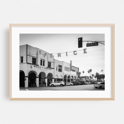 The Venice Sign B&W