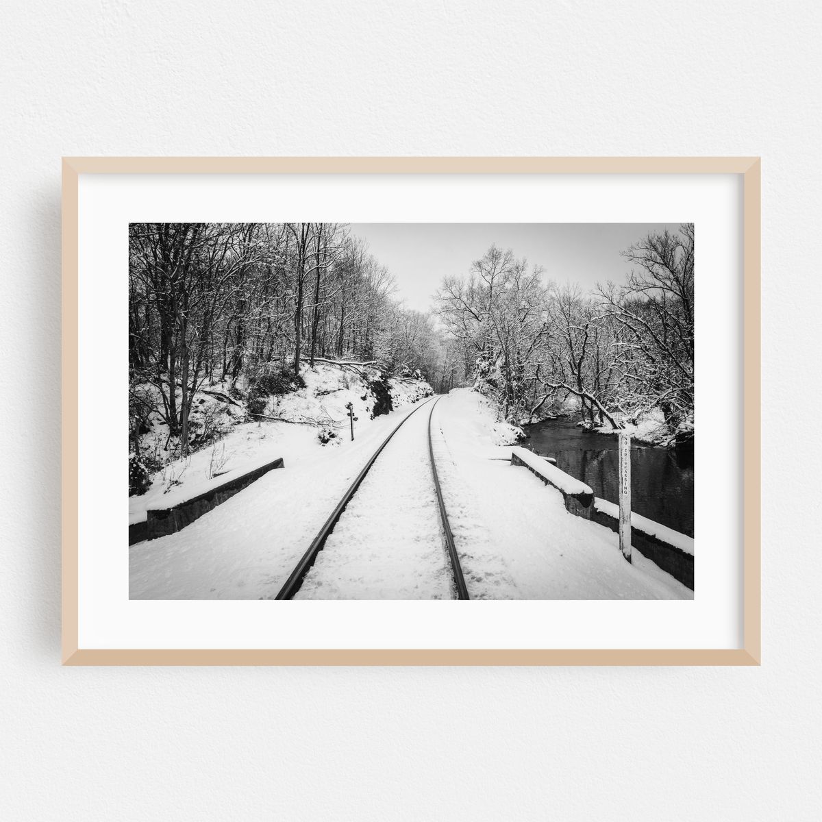 Snowy Railway B&W – image 1 of 6