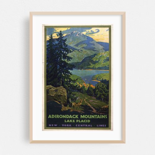 Adirondack Mountains, Lake Placid New York Central Lines (1920)