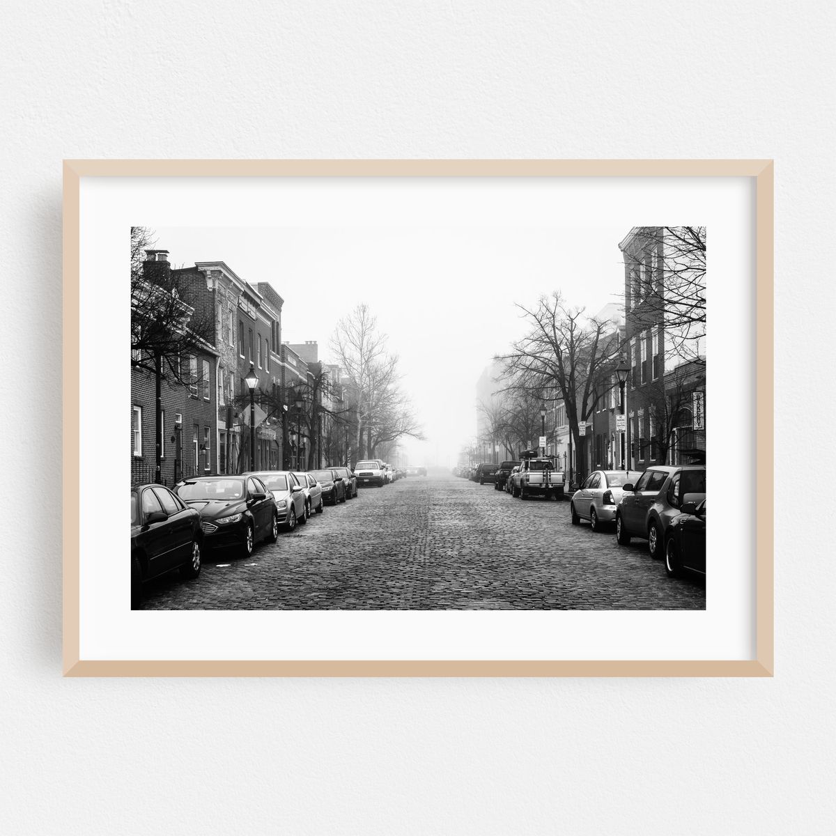 Foggy Fells Point B&W – image 1 of 6