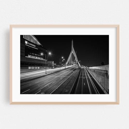 The Leonard P. Zakim Bunker Hill Bridge 03 B&W
