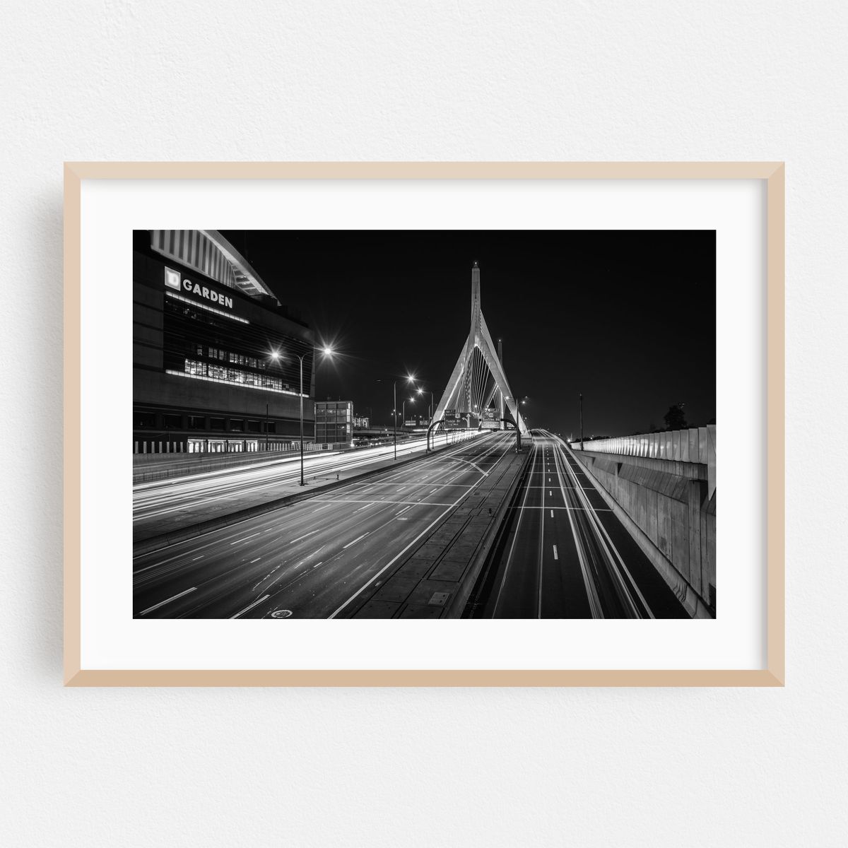 The Leonard P. Zakim Bunker Hill Bridge 03 B&W – image 1 of 6