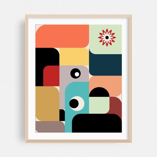 Abstract Geometrical Minimal Art 07, Illustration Drawing Pattern