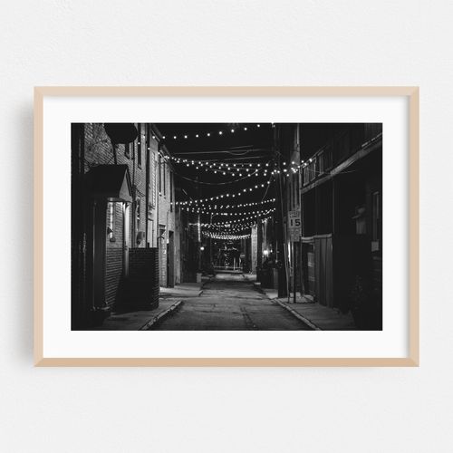 Chapel Street String Lights B&W