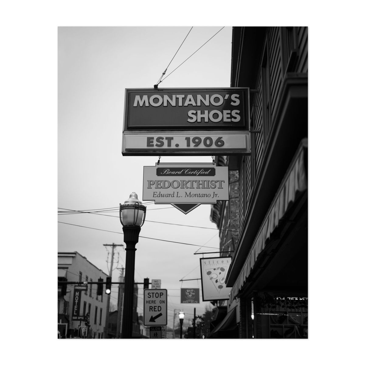 Montano s Shoe Store Saugerties On the Roadside Posters Framed Wall Art Home Decor