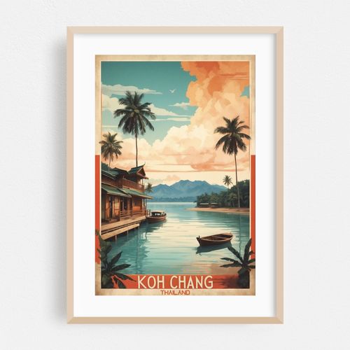 Sunset Serenity: Vintage Travel Poster of Koh Chang
