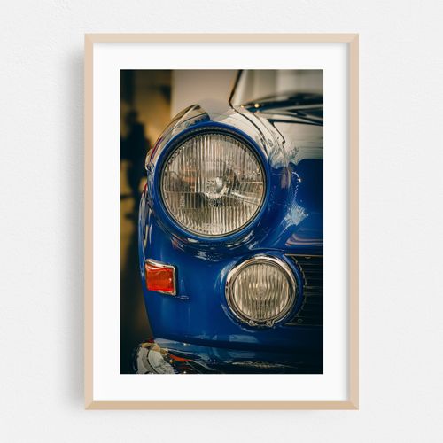 A classic headlight's car