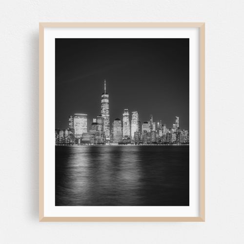 Manhattan from Jersey City B&W