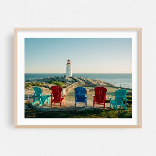 Seated at Peggy's Cove