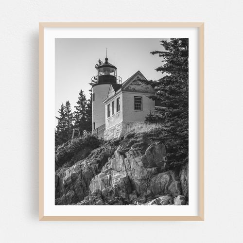 Bass Harbor Lighthouse 03 B&W
