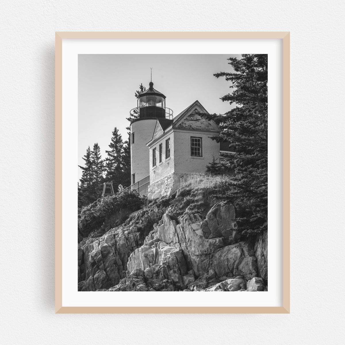 Bass Harbor Lighthouse 03 B&W – image 1 of 12