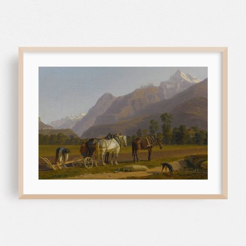 Landscape With Ploughmen And Horses In The Canton Of Valais