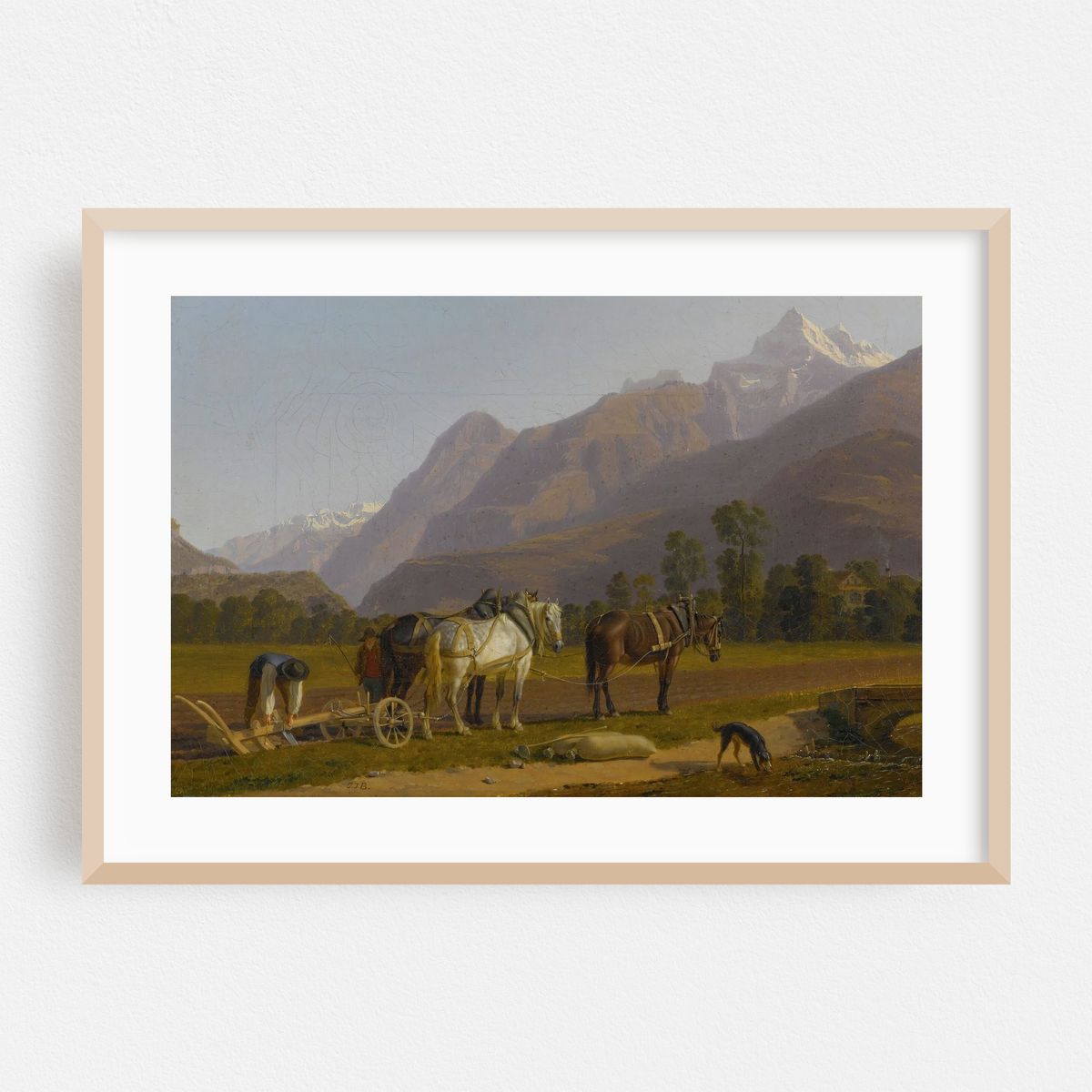 Landscape With Ploughmen And Horses In The Canton Of Valais – image 1 of 3