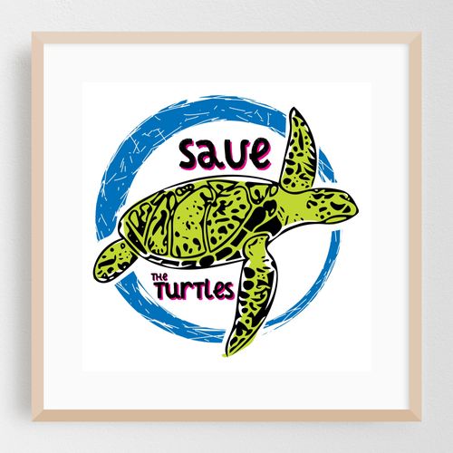 SAVE THE TURTLES - illustration