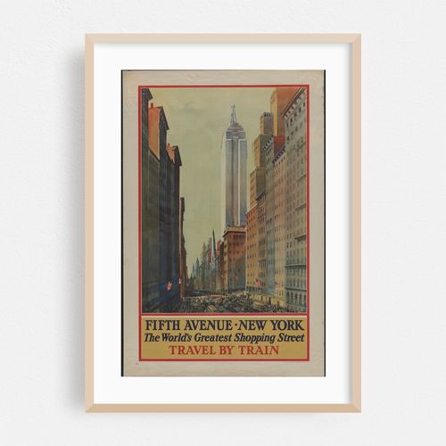 Fifth Avenue, New York–the world’s greatest shopping street–Travel by train (1932)