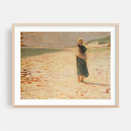 Femme en costume local debout sur une plage (1913)