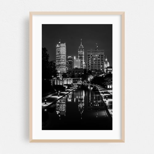 The Indiana Central Canal B&W