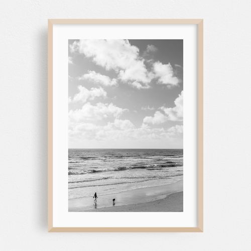 Taking a Stroll, Del Mar B&W