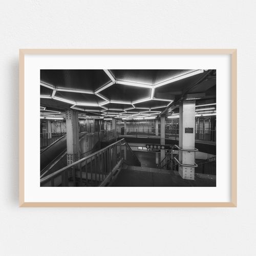 Broadway Lafayette Subway Station B&W