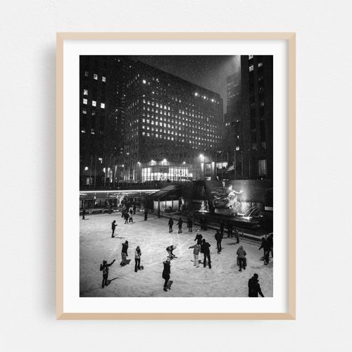 The Rink At Rockefeller Center B&W