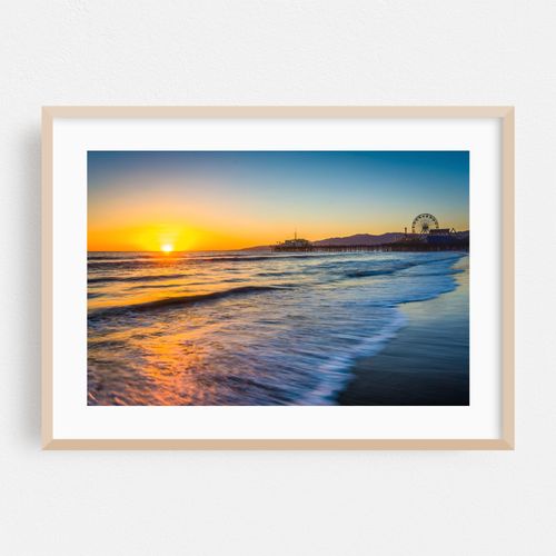 Sunset over the Santa Monica Pier