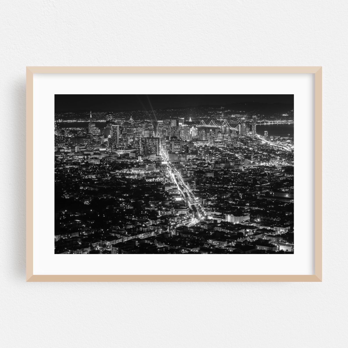 San Francisco at Night B&W – image 1 of 6