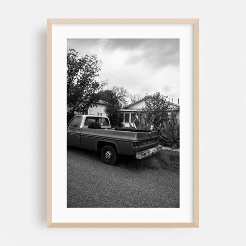 Old Chevy B&W - Marfa, Texas