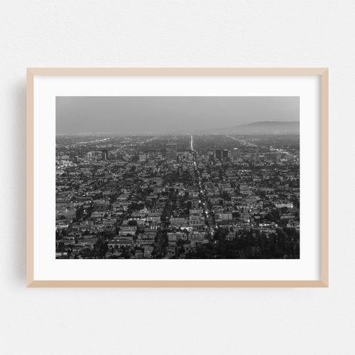 LA from Griffith Observatory B&W