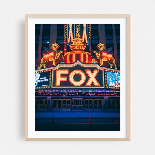 Fox Theater at night, Detroit 03