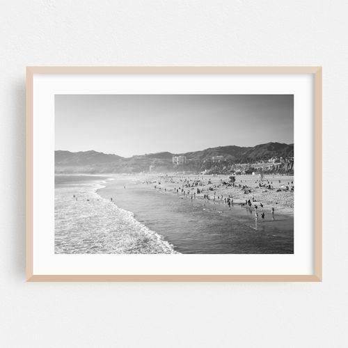 Beachside in Santa Monica B&W