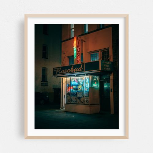 Rosebud Liquor Neon