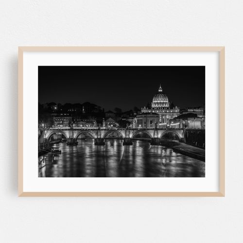 San Pietro in Vaticano & Tevere B&W