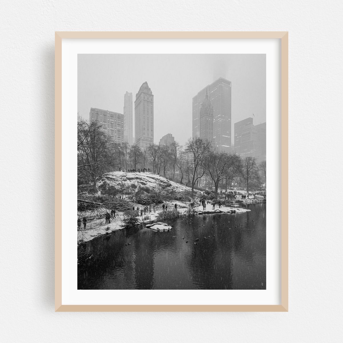 The Pond in Snow 02 B&W – image 1 of 12