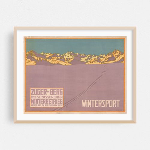 Zuger-Berg und Strassenbahn, Wintersport (circa 1910)