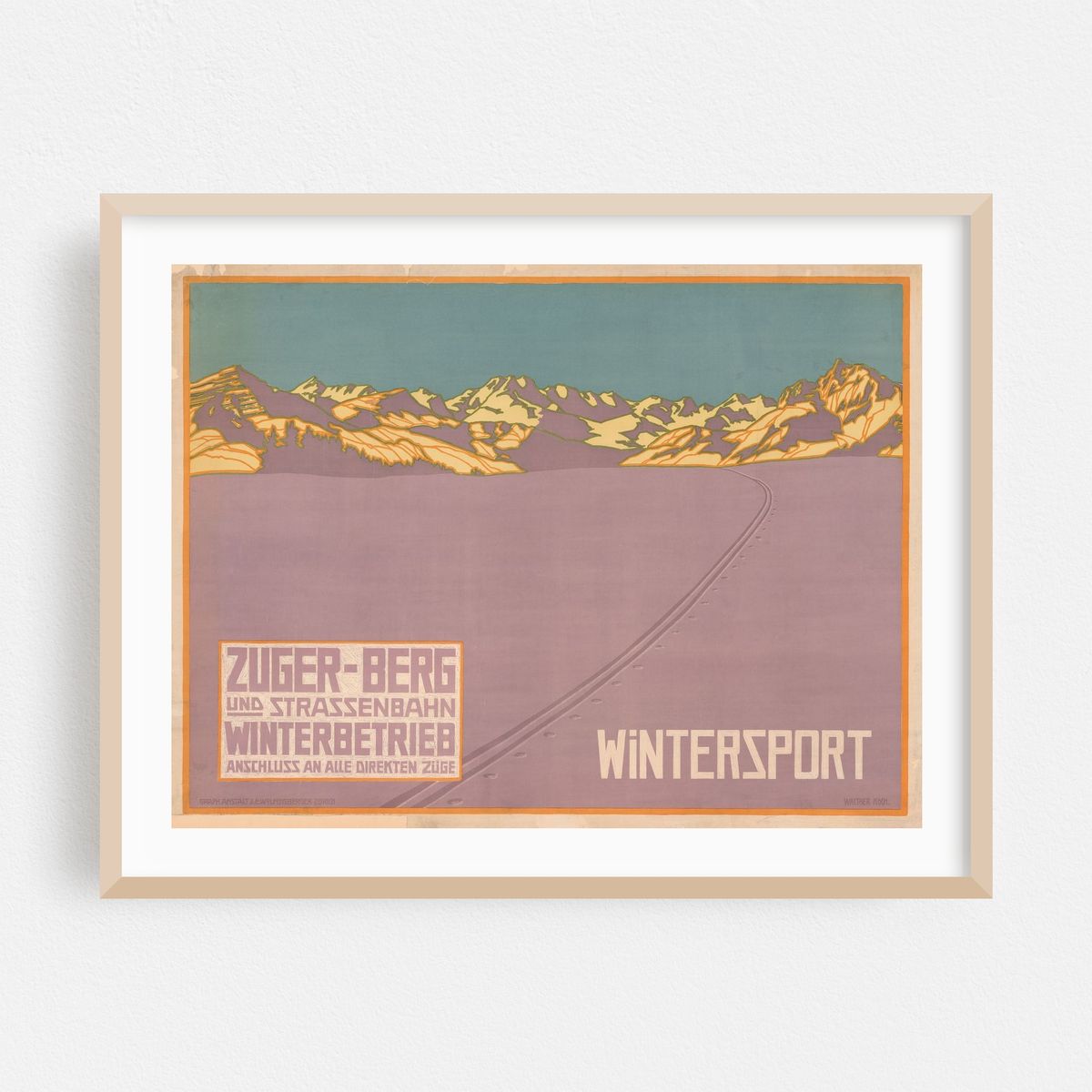 Zuger-Berg und Strassenbahn, Wintersport (circa 1910) – image 1 of 3