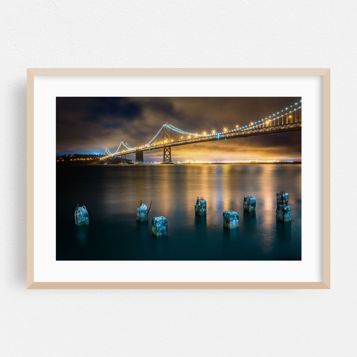 Pier Pilings & the San Francisco-Oakland Bay Bridge – image 1 of 6