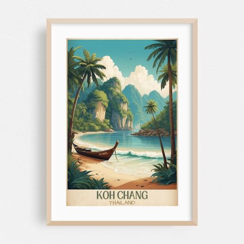 Into the Wild: Vintage Travel Poster of Koh Chang Jungle