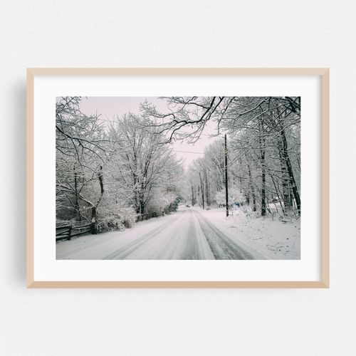 Snowy Road 03 B&W