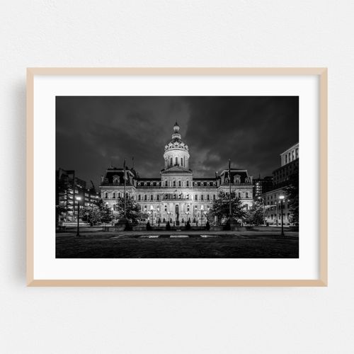City Hall, Baltimore B&W