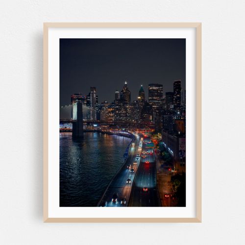 View of the Brooklyn Bridge at Night