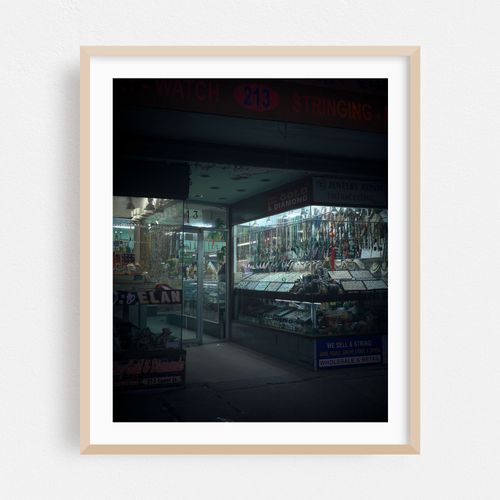 Jewelry Store at Night in Chinatown