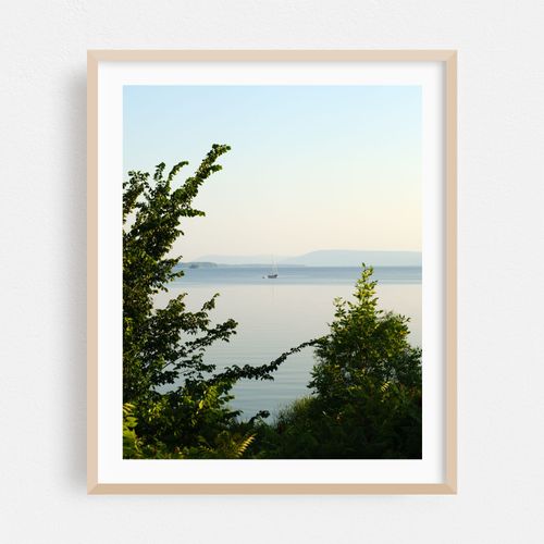 Anchored Sailboat on Lake Champlain 01