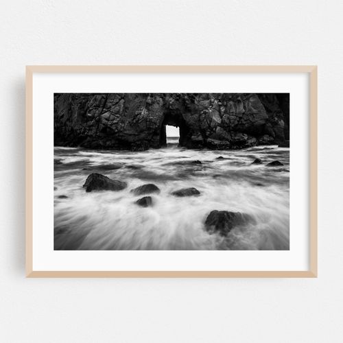 Keyhole Rock, Big Sur B&W
